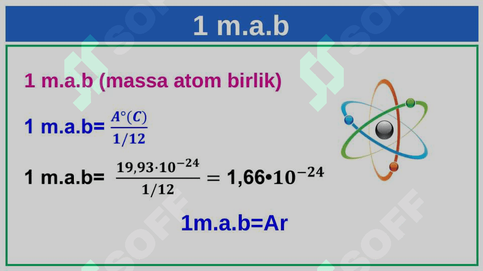 Atomlarning o‘lchami. Nisbiy va absolut massa 7