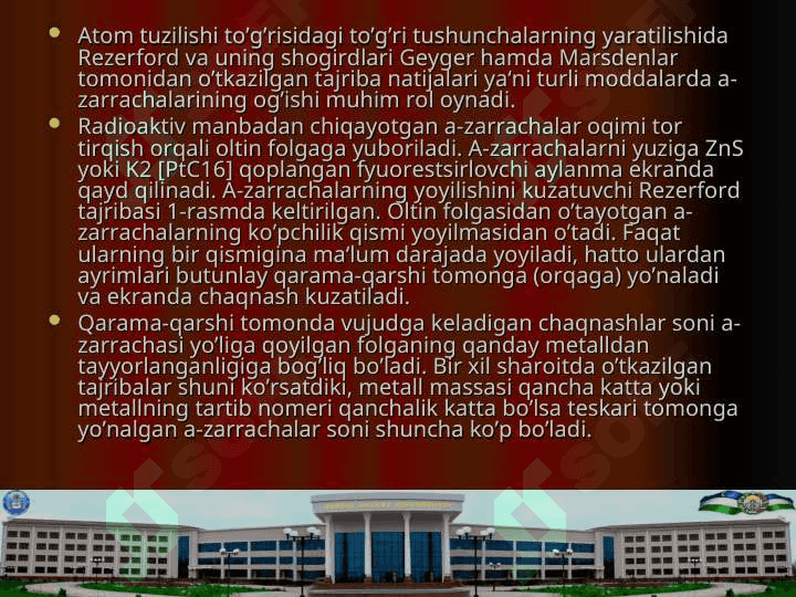 Atom tuzilishi Bor nazariyasi 8