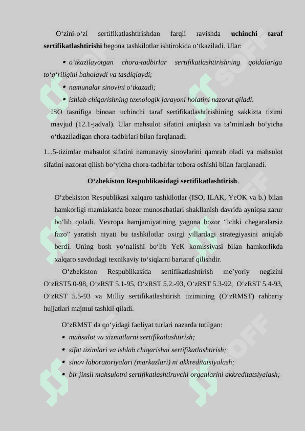 Sertifikatlashtirish Sertifikatlashtirish tizimlarining turlari 2