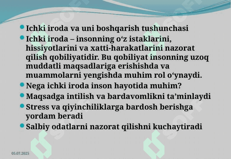 Ichki irodaviy boshqaruv 3