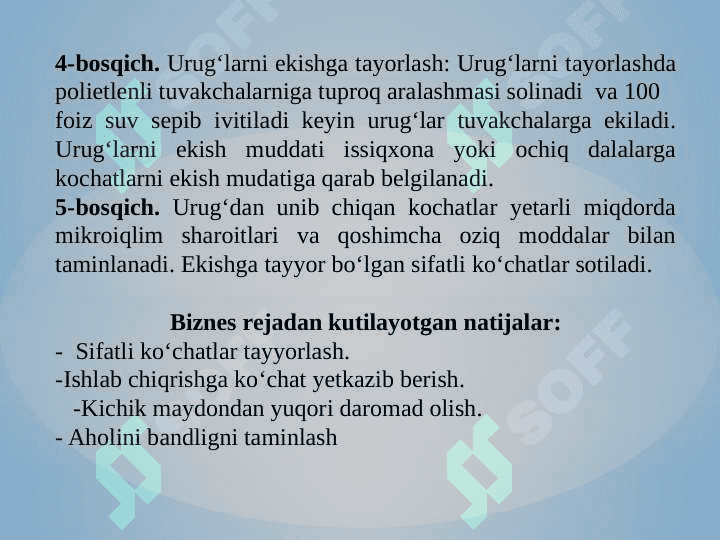 Sabzavot ko‘chatlar yetishtirish 7