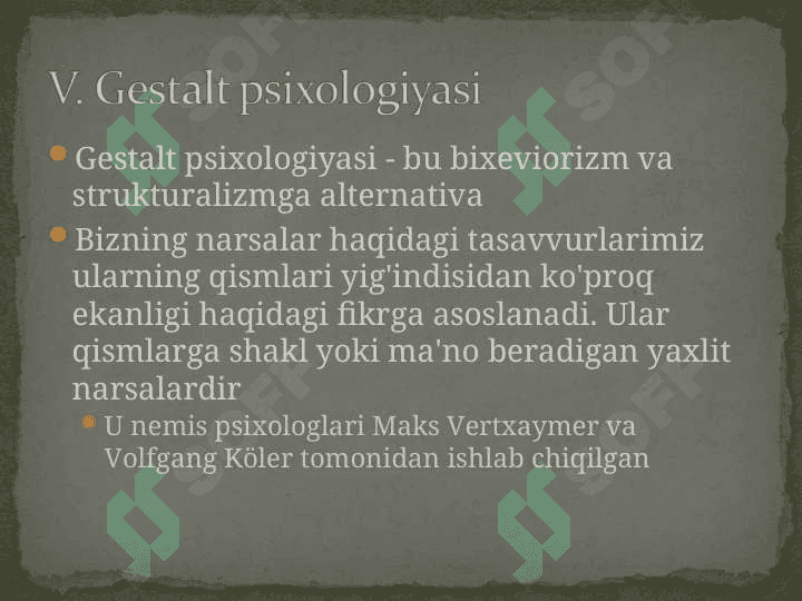 Geshtalt nazariya va konsultatsiya 2