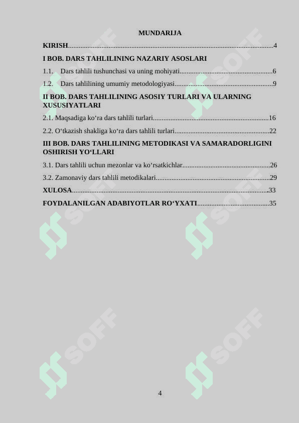 Darslarni tahlil etish turlari va metodikasi 2