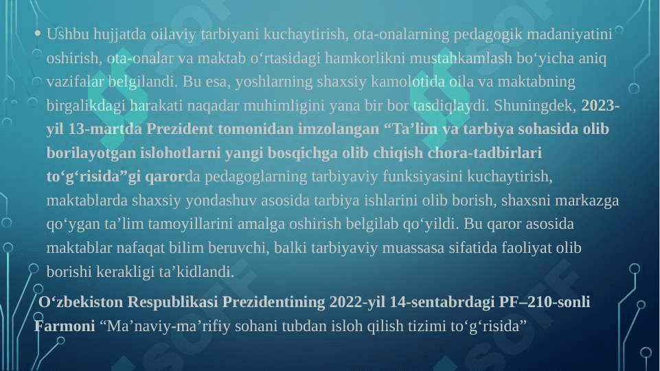 oilada va maktabda o’quvchilar shaxsini shakllantirish 5