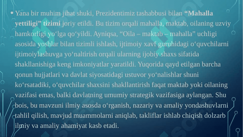 oilada va maktabda o’quvchilar shaxsini shakllantirish 6