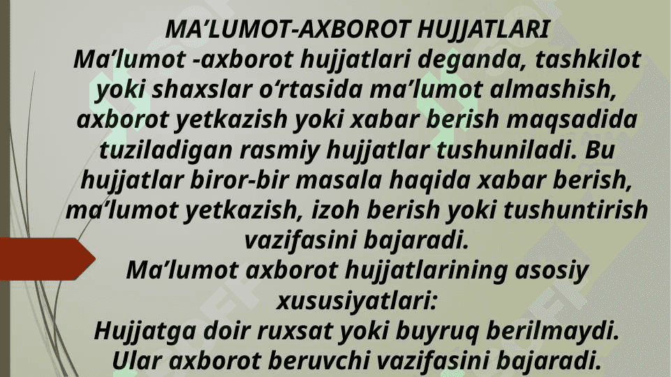 Maʼlumot axborot hujjatlari (bayonnoma, tavsifnoma va tarjimayi hol) 5