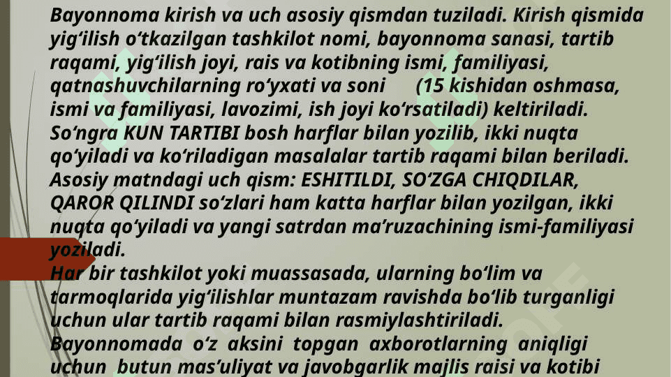 Maʼlumot axborot hujjatlari (bayonnoma, tavsifnoma va tarjimayi hol) 6