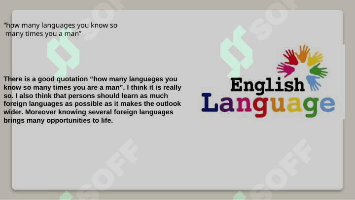 The role of English in our life 2