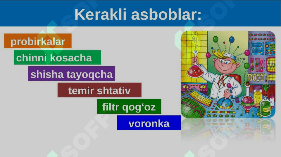 Ifloslangan osh tuzini tozalash 3