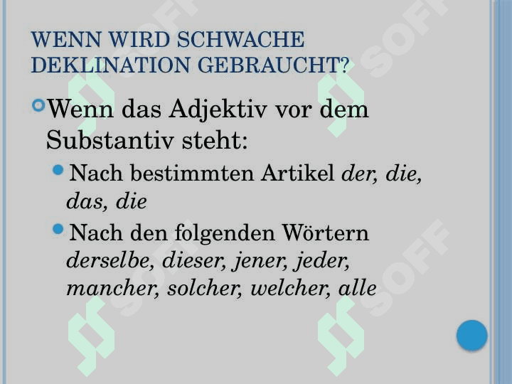 Die starke Deklination der Adjektive 3