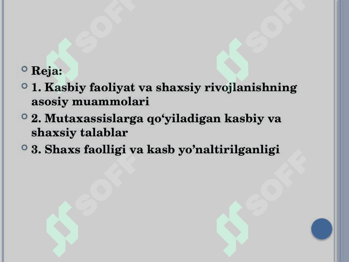 Kasbiy faoliyat va kasbiy qobiliyatlar 2