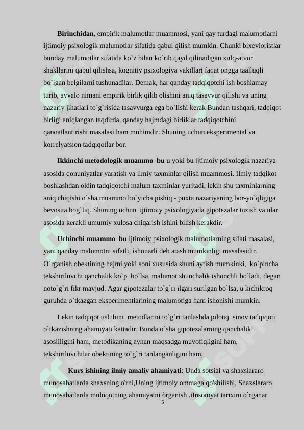 Kichik guruhning psixologik jamoa sifatida rivojlanishi 5