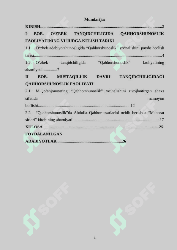 Mustaqillik davri tanqidchiligidagi Qahhorshunoslik faoliyati 2