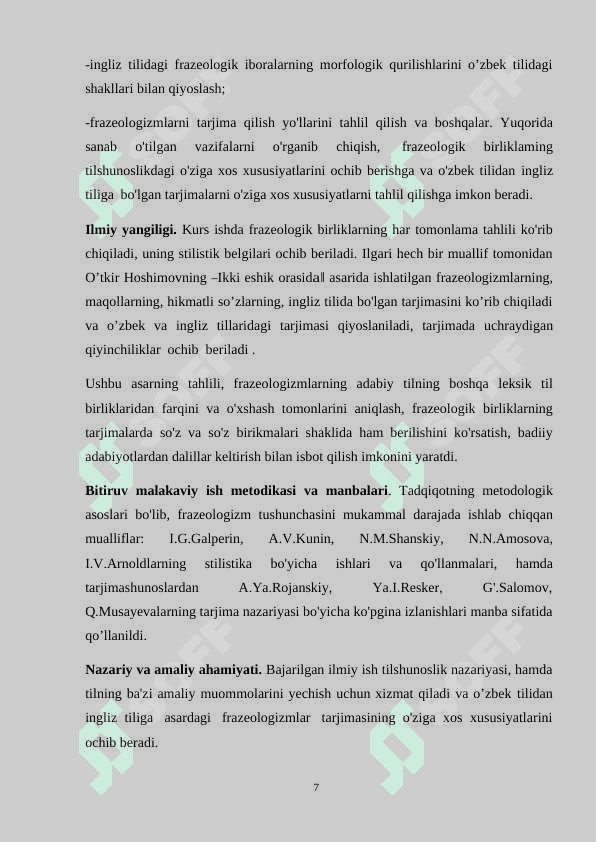 “Ikki eshik orasi” romanida zamon qahramon munosabatlarining badiiy talqini 7