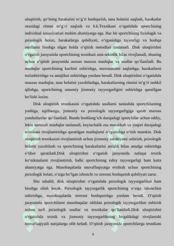 Disk uloqtirish turlar texnikasini o‘rgatish 6