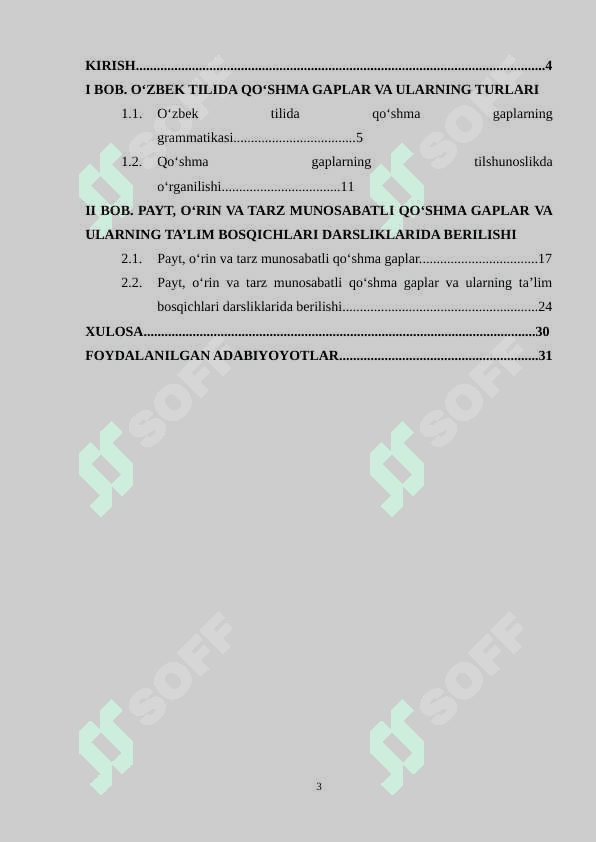 Payt, o‘rin va tarz munosabatli qo‘shma gaplar va ularning ta’lim bosqichlari darsliklarida berilishi 3