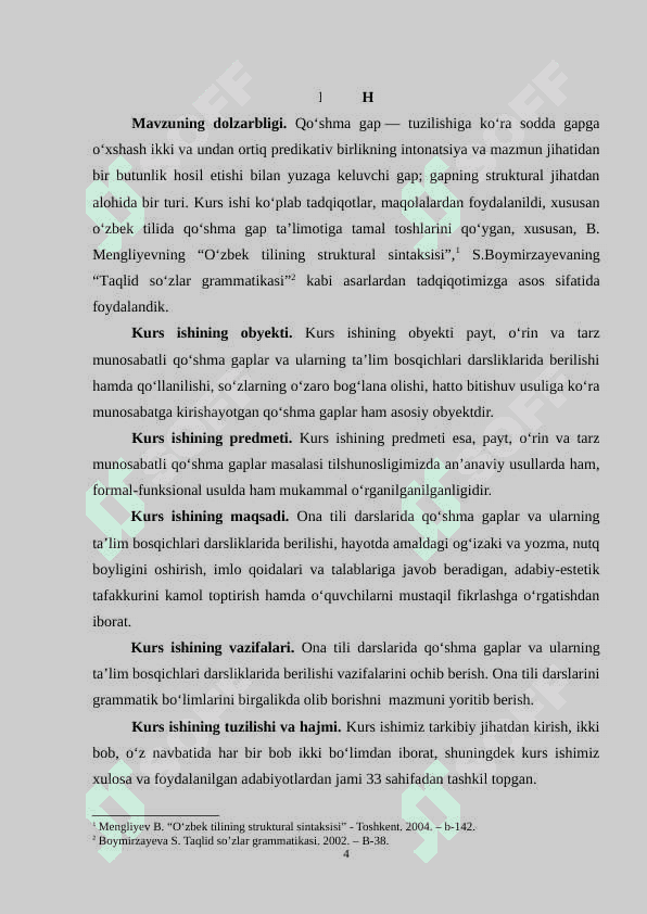 Payt, o‘rin va tarz munosabatli qo‘shma gaplar va ularning ta’lim bosqichlari darsliklarida berilishi 4