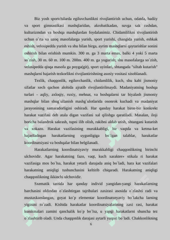 Jismoniy sifatlar va ularni rivojlantirish 6