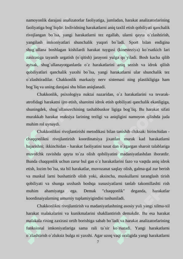 Jismoniy sifatlar va ularni rivojlantirish 7