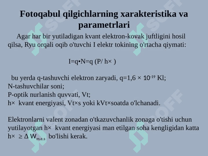 Optik signallarni qabul qilgichlar 6