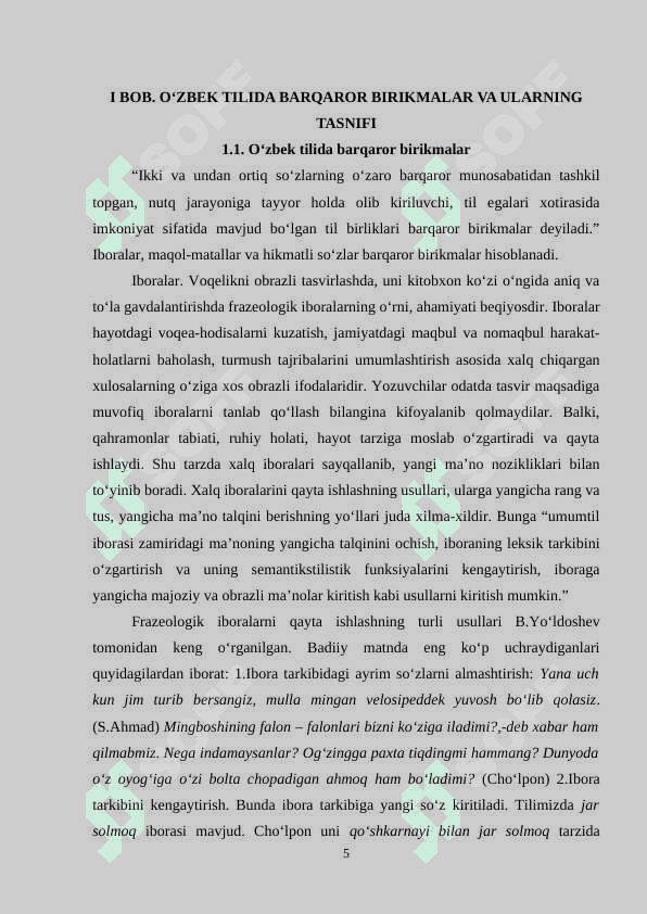 Barqaror birikmalar va ularning ta’lim bosqichlarida o‘rganilishi 5