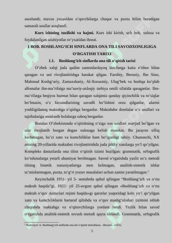 Boshlang‘ich sinflarda ona tili o‘qitish tarixi 5