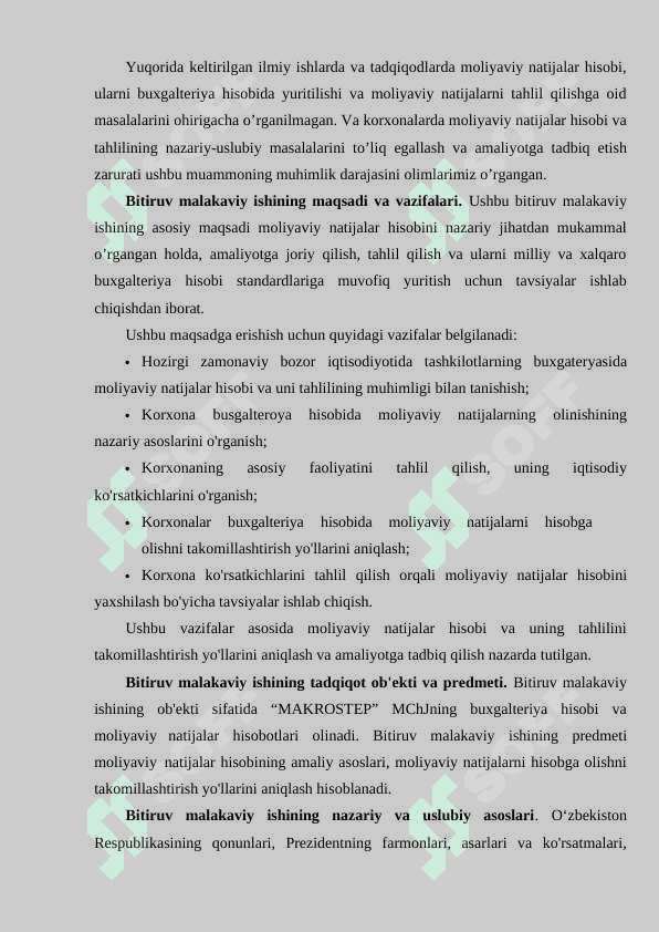 MОLIYАVIY NАTIJАLАR TАHLILI HАMDА ULАRNING АUDITINI TАKОMILLАSHTIRISH YО‘LLАRI 7