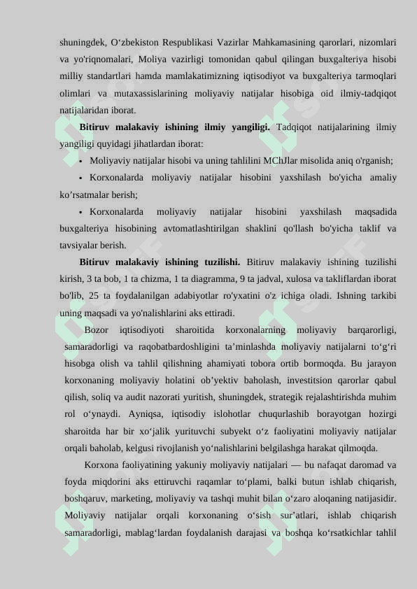 MОLIYАVIY NАTIJАLАR TАHLILI HАMDА ULАRNING АUDITINI TАKОMILLАSHTIRISH YО‘LLАRI 8