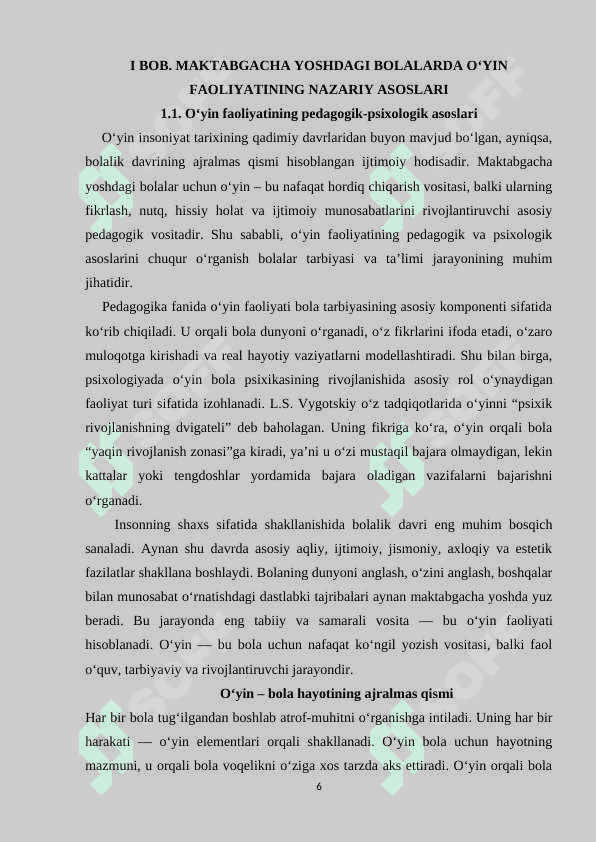 Bola rivojlanishida o‘yin faoliyatining ahamiyati 6