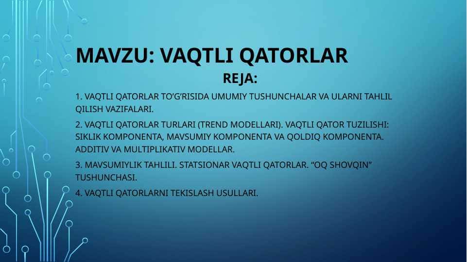 Vaqtli qatorlar