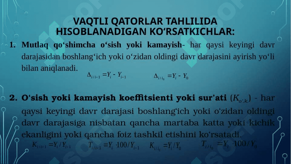 Vaqtli qatorlar 6