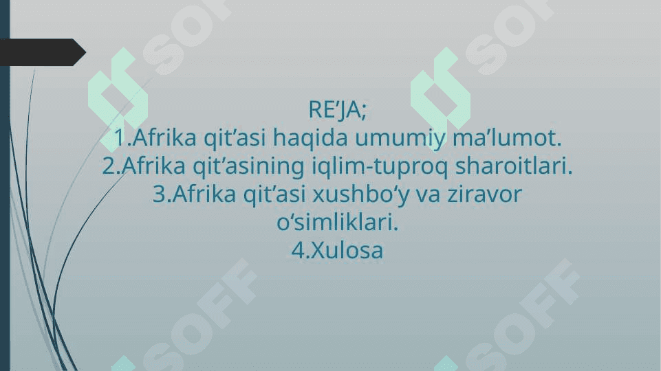 Afrika mamlakatlari xushbo‘y va ziravor o‘simliklari 2