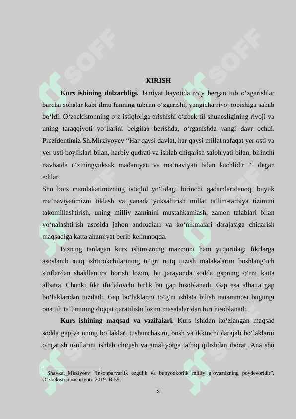 Gap boʻlaklari, sanalmaydigan birliklar (soʻz va birikmalar) 3