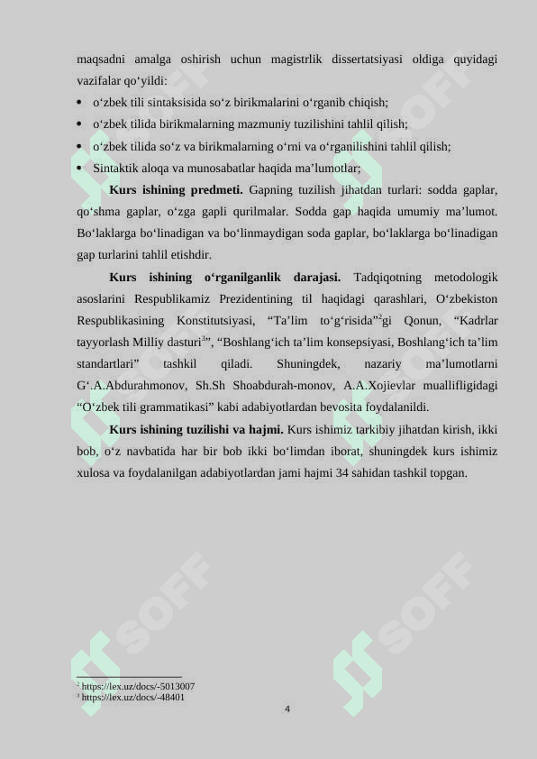 Gap boʻlaklari, sanalmaydigan birliklar (soʻz va birikmalar) 4