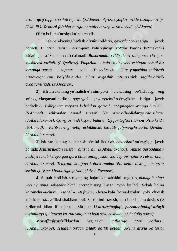 Hol va uning o‘zbek tilshunosligidagi tadqiqi 8