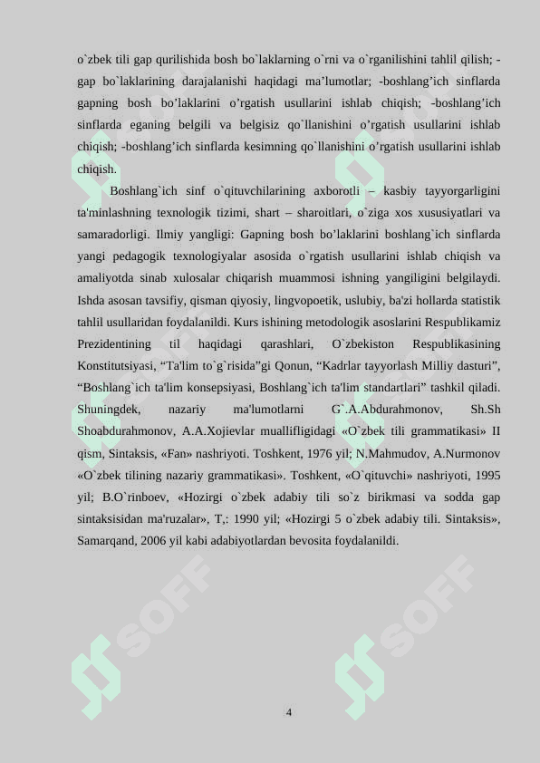 Ikkinchi darajali boʻlaklar va ularning taʼlim bosqichlari 4