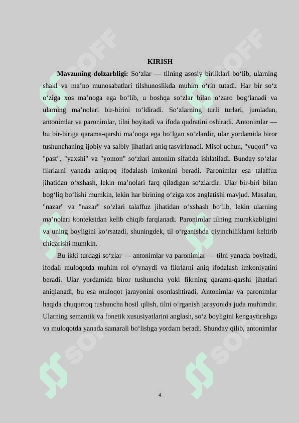 So‘zlarning shakl va ma’no munosabatiga ko‘ra turlari antonim  va  paronimlar 3