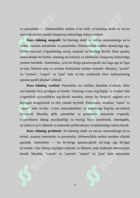 So‘zlarning shakl va ma’no munosabatiga ko‘ra turlari antonim  va  paronimlar 4