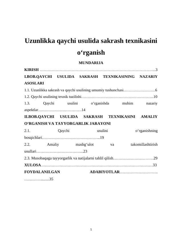 Uzunlikka qaychi usulida sakrash texnikasini o‘rganish