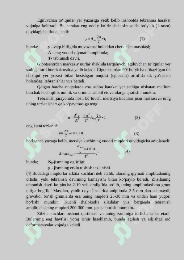 Zaminning yuk ko’tarish bo’yicha poydevor hisoblash usullari.zilzilabardosh zaminlar hisobi va ularni loyihalash asoslari 4