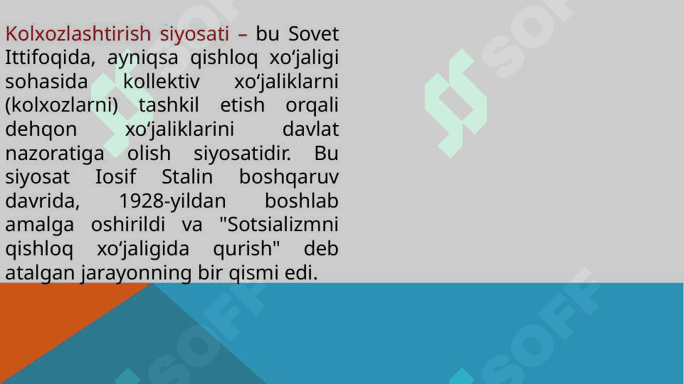 Kolxozlashtirish davrida dehqonlarning iqtisodiy ahvoli (1930-yillar) 2