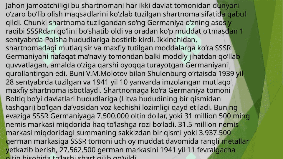 O‘ZBEKISTONNING IKKINCHI JAHON URUSHI YILLARIDAGI IQTISODIY VA HARBIY YORDAMI. 5
