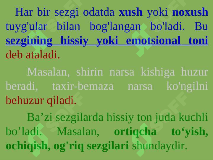 SEZGILAR  TO'G'RISIDA UMUMIY TUSHUNCHA 5