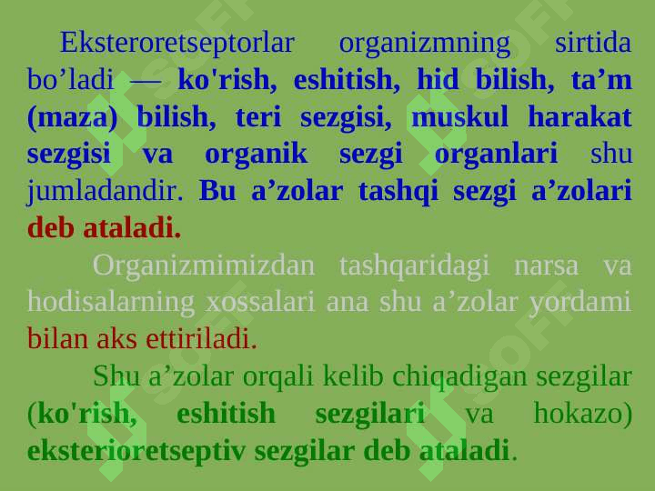 SEZGILAR  TO'G'RISIDA UMUMIY TUSHUNCHA 7