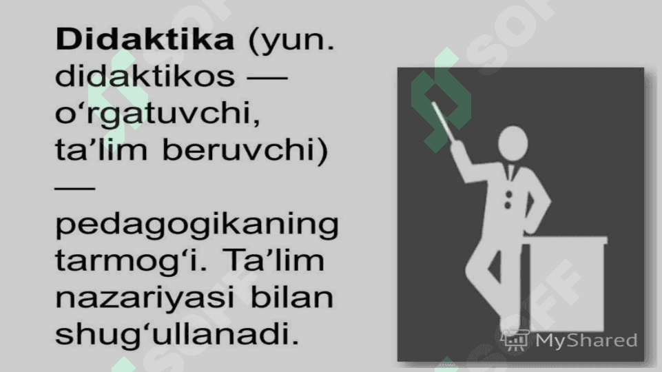 DIDAKTIKA – PEDAGOGIK TA’LIM NAZARIYASI. TA’LIM MAZMUNI .TA’LIM METODLARI VA VOSITALARI 3