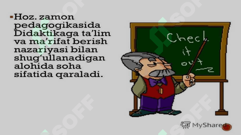DIDAKTIKA – PEDAGOGIK TA’LIM NAZARIYASI. TA’LIM MAZMUNI .TA’LIM METODLARI VA VOSITALARI 7