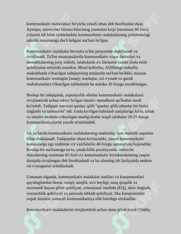 SHAXSNING MALAKA VA ODATLARI 5