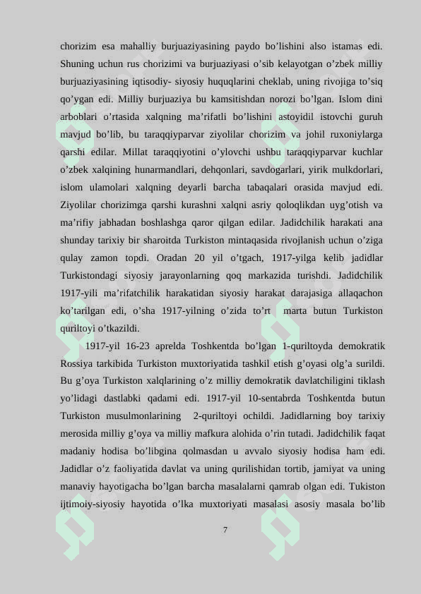 Mustaqillikka erishish arafasida O‘zbekiston Respubliksidagi siyosiy ahvol 7