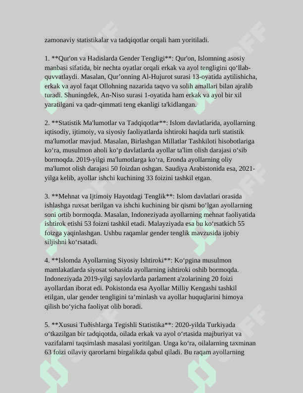 ISLOMDA INSON HUQUQLARI HIMOYASI, IJTIMOIY TENGLIK, ADOLAT VA TOLERANTLIK 8