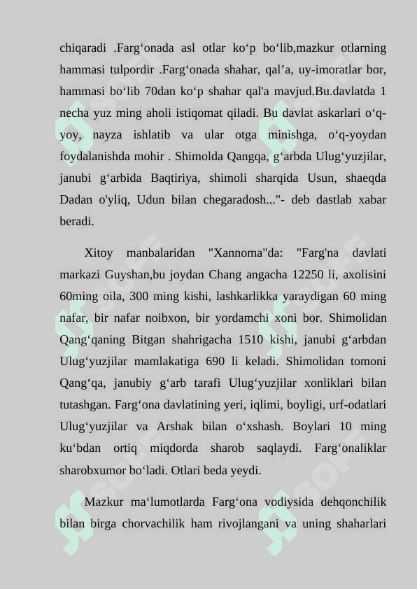 O‘RTA OSIYONING QADIMGI AHOLISI HAQIDA XITOY MANBALARI 2